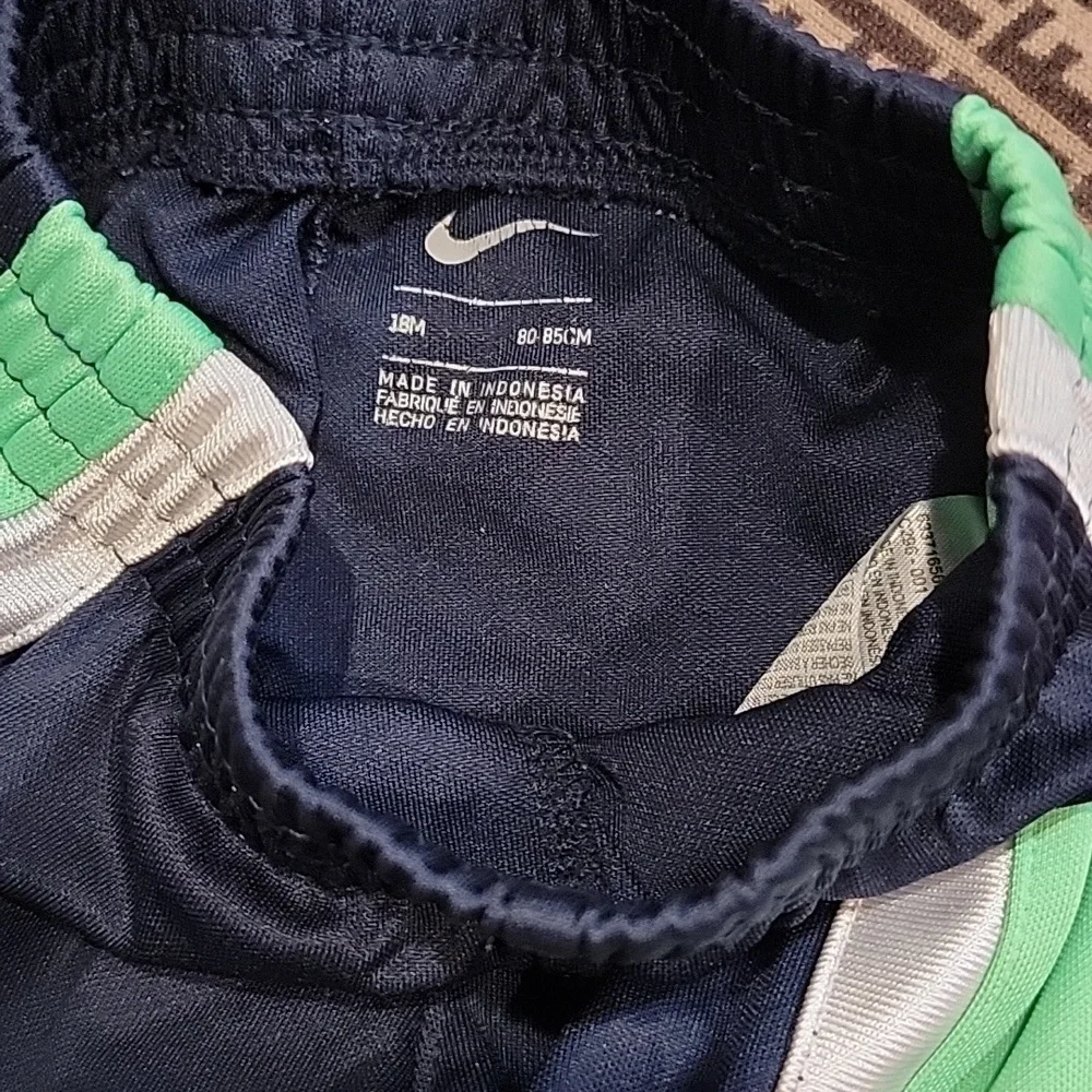 Nike 18 months shorts basketball shorts for baby green white blue